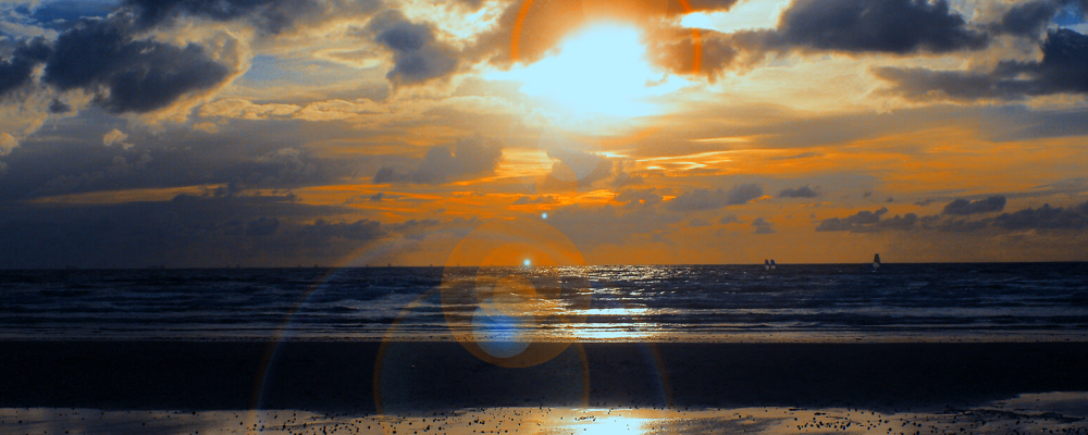 sunset Sun beach horizon water light cloud clouds