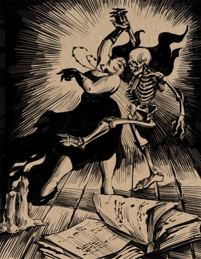 artistsonbehance dark darkart Drawing  goth Halloween inkdrawing inktober2020 necromancer witch