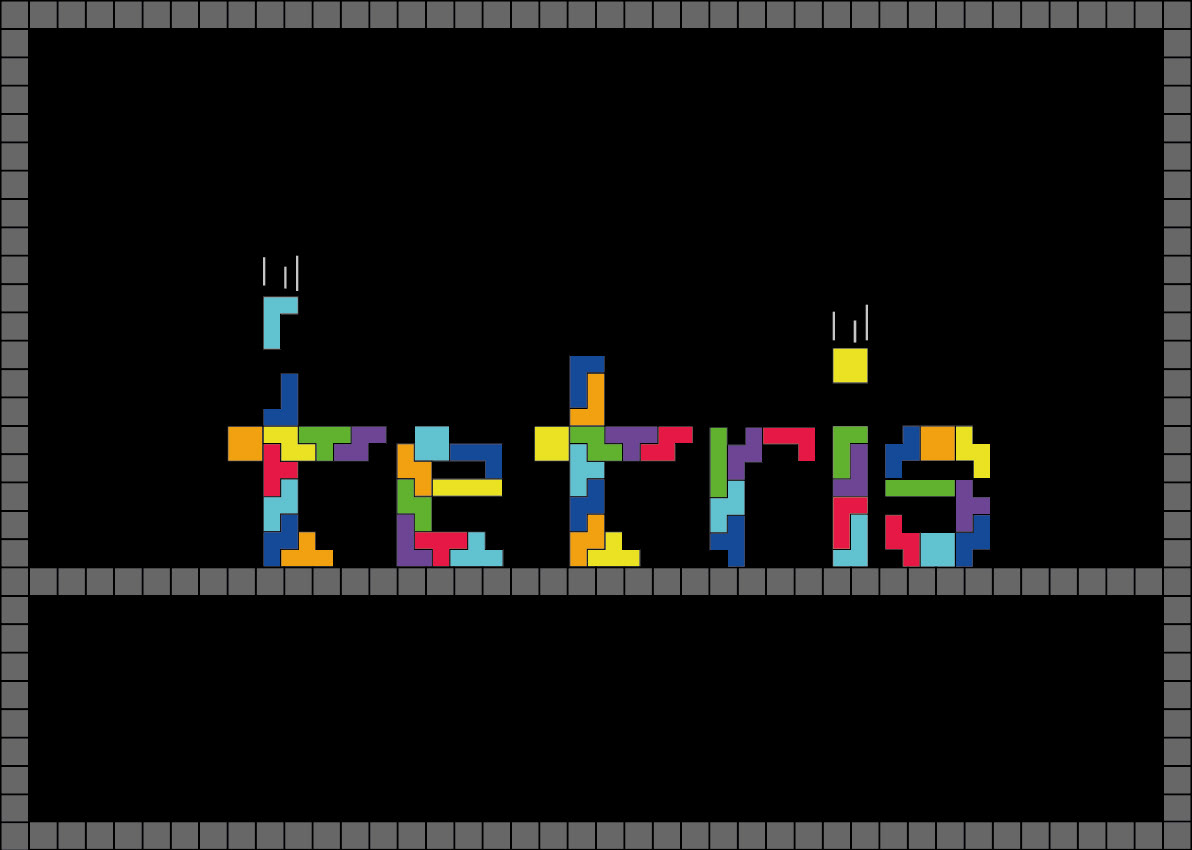 design tipografia tetris expressiva Minimalista