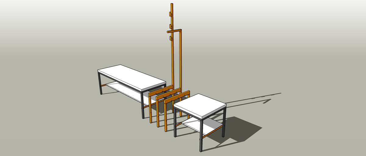 piet bench modular seating furniture Minimalism industrial design  design