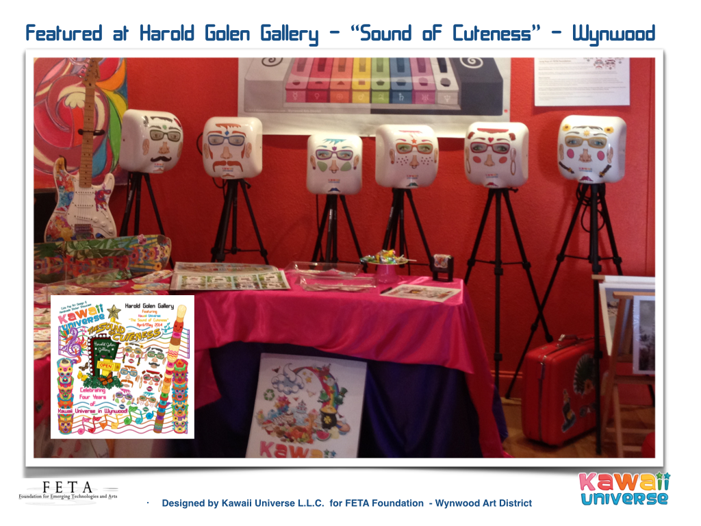 Kawaii Universe  Feta Foundation Harold Golen Gallery wynwood wynwood arts district Miami Design District colorful faces portraits Art Install stickers vector Urban abstract
