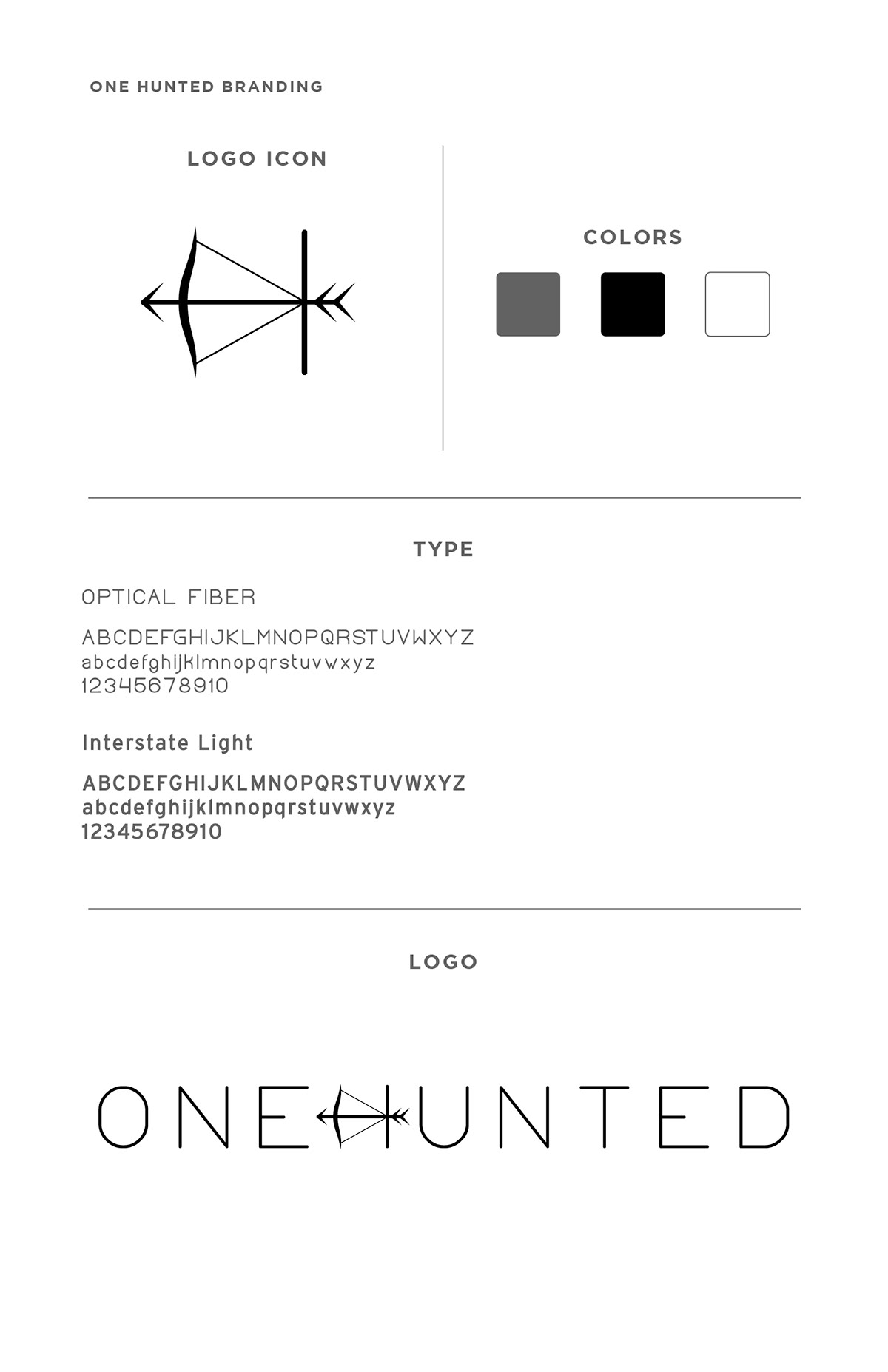 logo design brand Clothing Hunt bow arrow Hunting