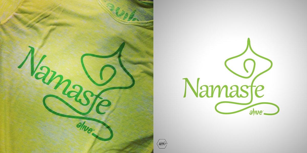 n3t1o alivebefit namaste Yoga trx logo design tshirt fabric