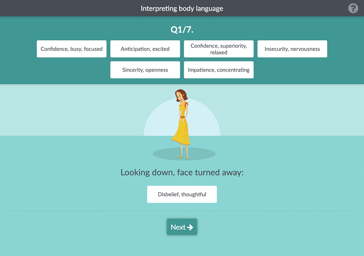 interactive Quiz Health wellbeing digital design Education css3 html5 jquery e-learning
