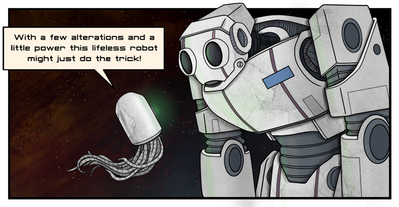 Webcomic comic Scifi Space  robot cartoon
