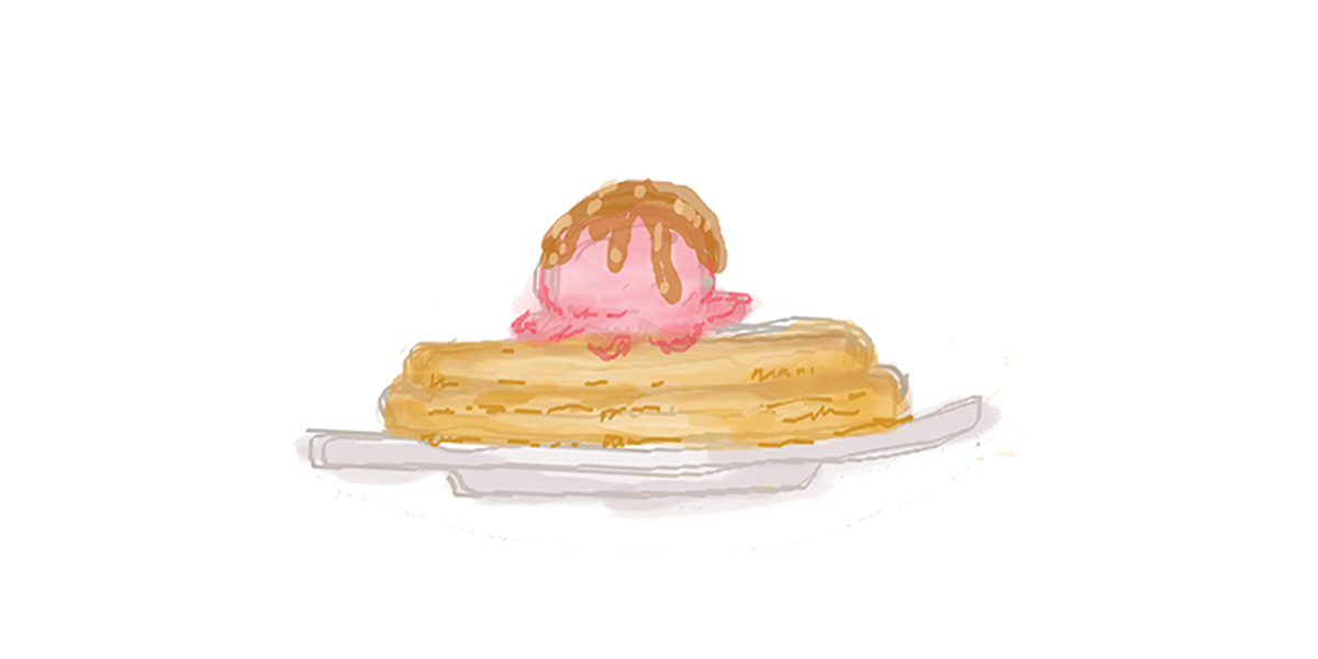 culinary art cake watercolor pancake dessert ice cream Media Promotion logo brand