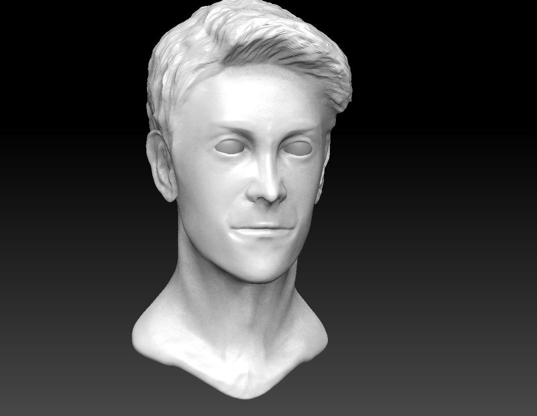 self portrait 3D self portrait Piotr Żebrowski head 3d model head 3D 3D model wsisiz wit sculpture
