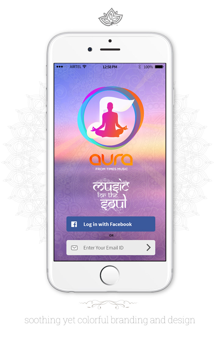 Aura music app devotional spiritual meditation Yoga prayer Music Player iOS App iphone app