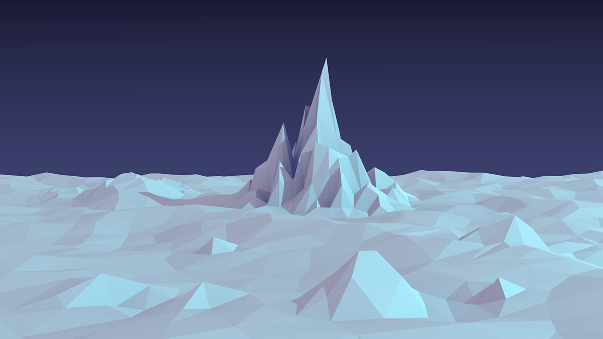 Low Poly lowpoly low-poly art blender 3D Lowpolyart ice Landscape winter geometric low poly landscape polygon poly