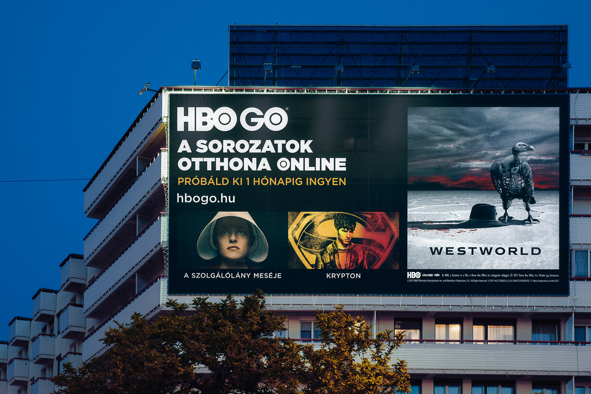 hbo HBO GO print campaign citylight billboard Mockup graphic design  Creative Direction 