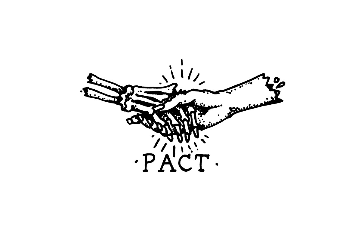 lettering Pact Super Satan barcelona t-shirt