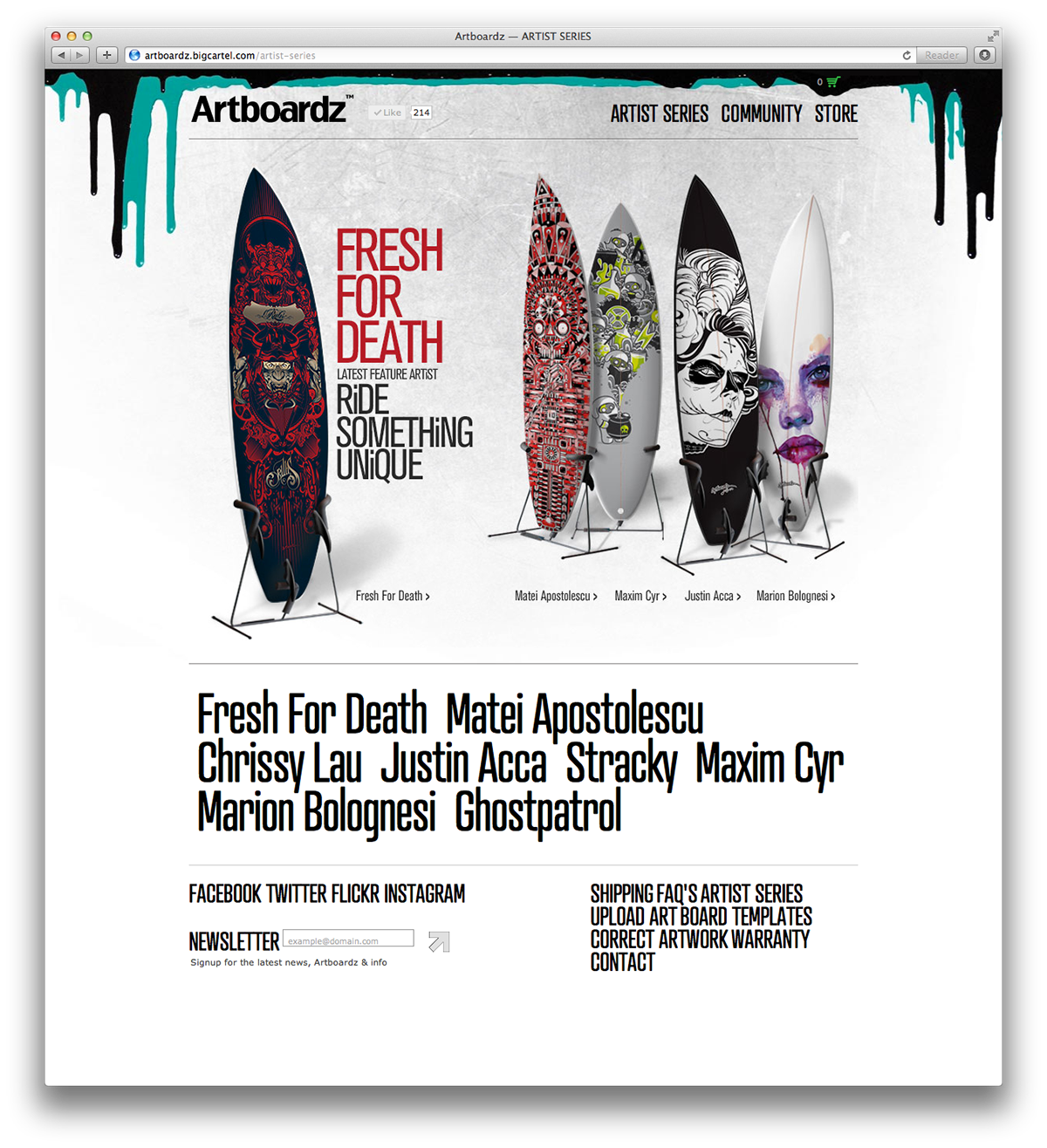 artboardz  surf  Surfing   art  custom  surf art Webdesign Interface Web