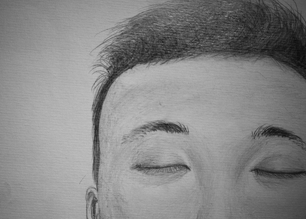 sketch realistic face pencil art class collage assignment