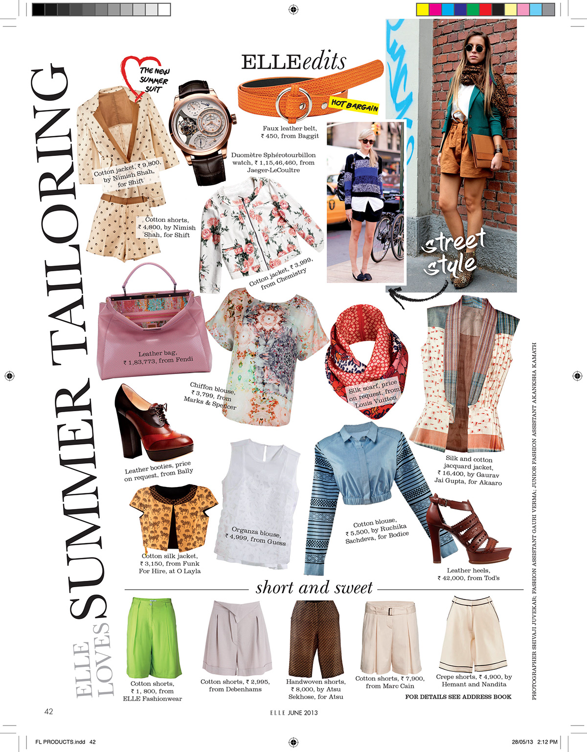 Elle india june 2013 first look Model/Product pages