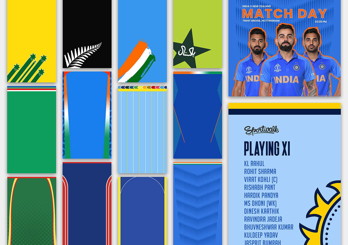 Cricket graphic design  social media Sports Design Sports graphic