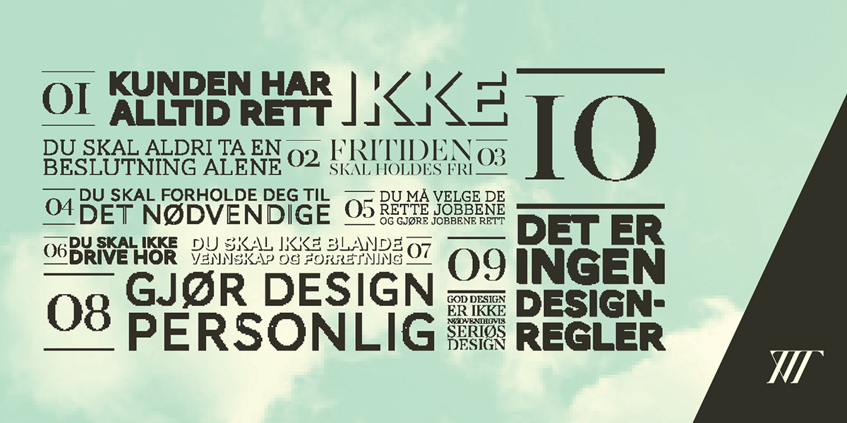 design rules profile infografics 10 commandments Guide tvt