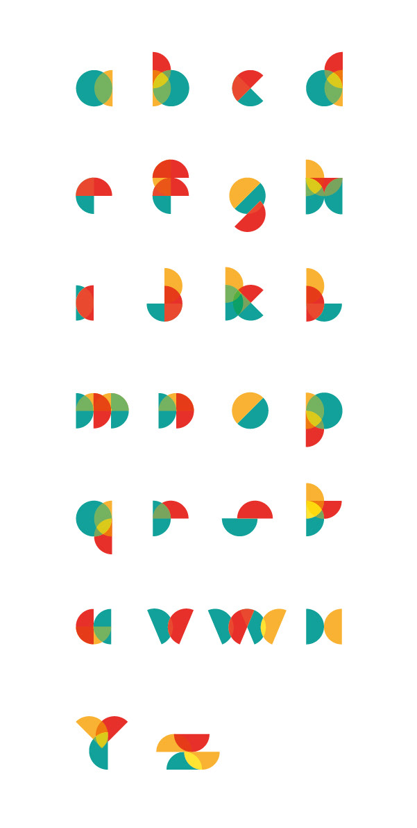 typographie essai cercle demi-cercle Typographie