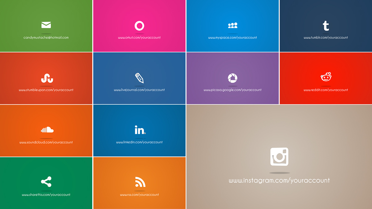 2D 3D animated fonts icons Linkedin logo network reveal social youtube envato after effects templates