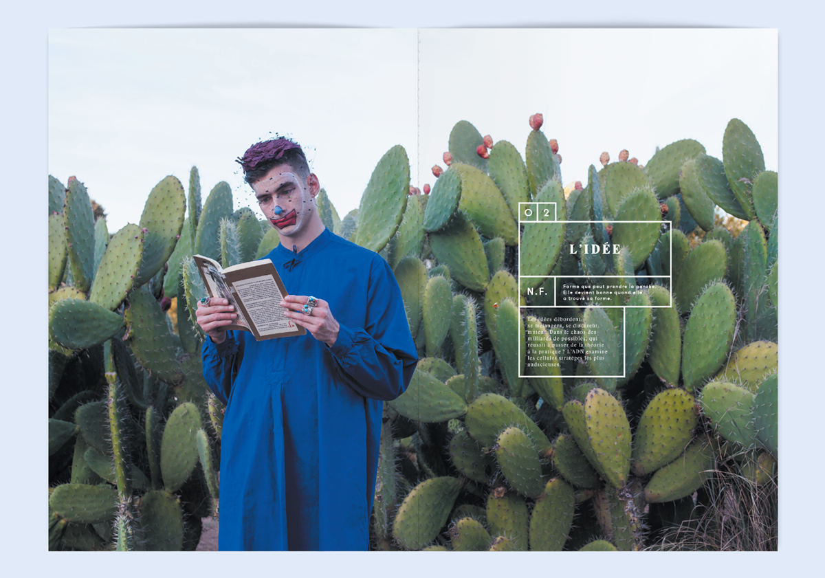 L'adn adn Typographie font Violaine & Jeremy Laila Hida Art-C blue Morocco