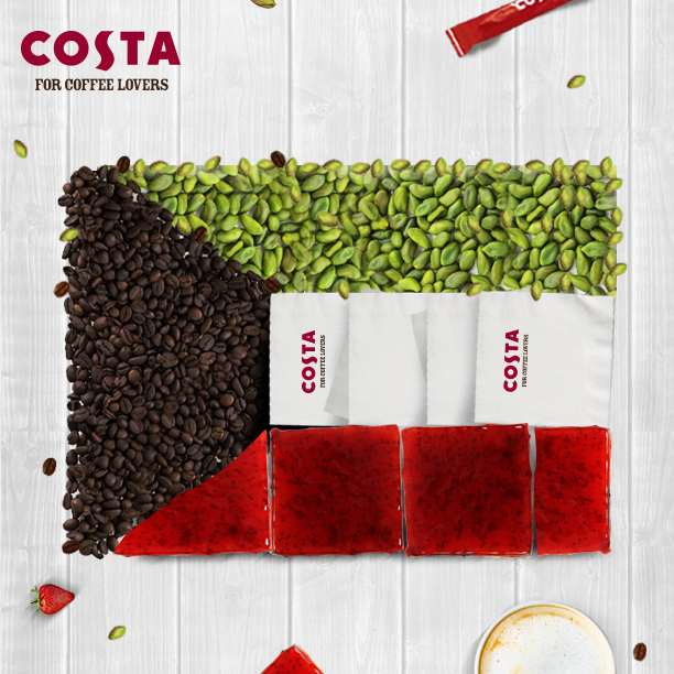 Costa Coffee social media instagram flag british Italy Kuwait kuwaiti costa kuwait drink france