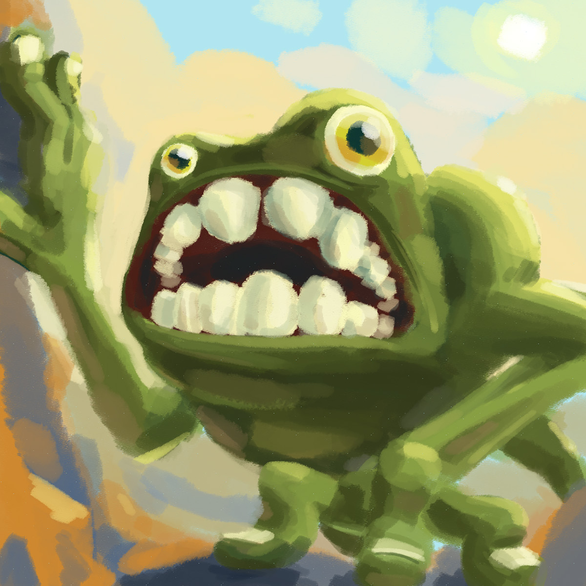 frog creature quick concept art