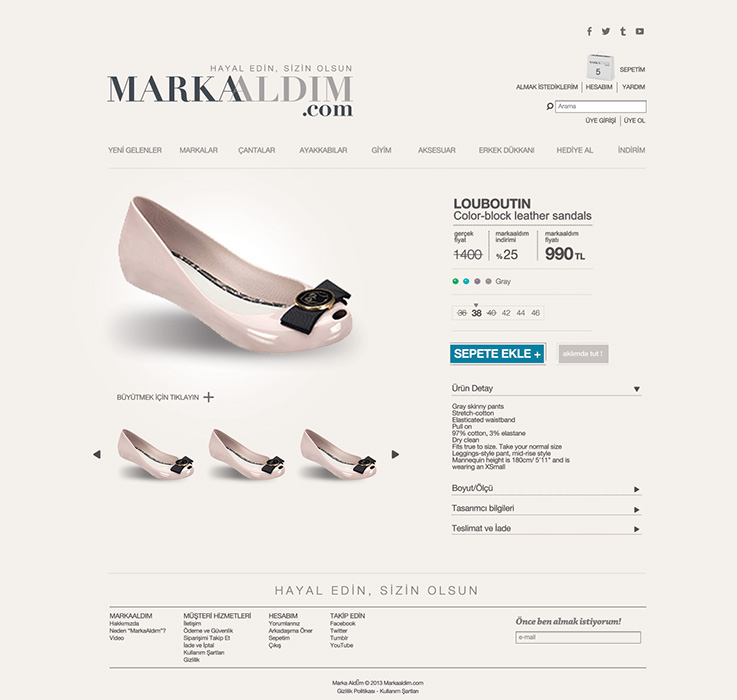 design Web Shopping shoes wear