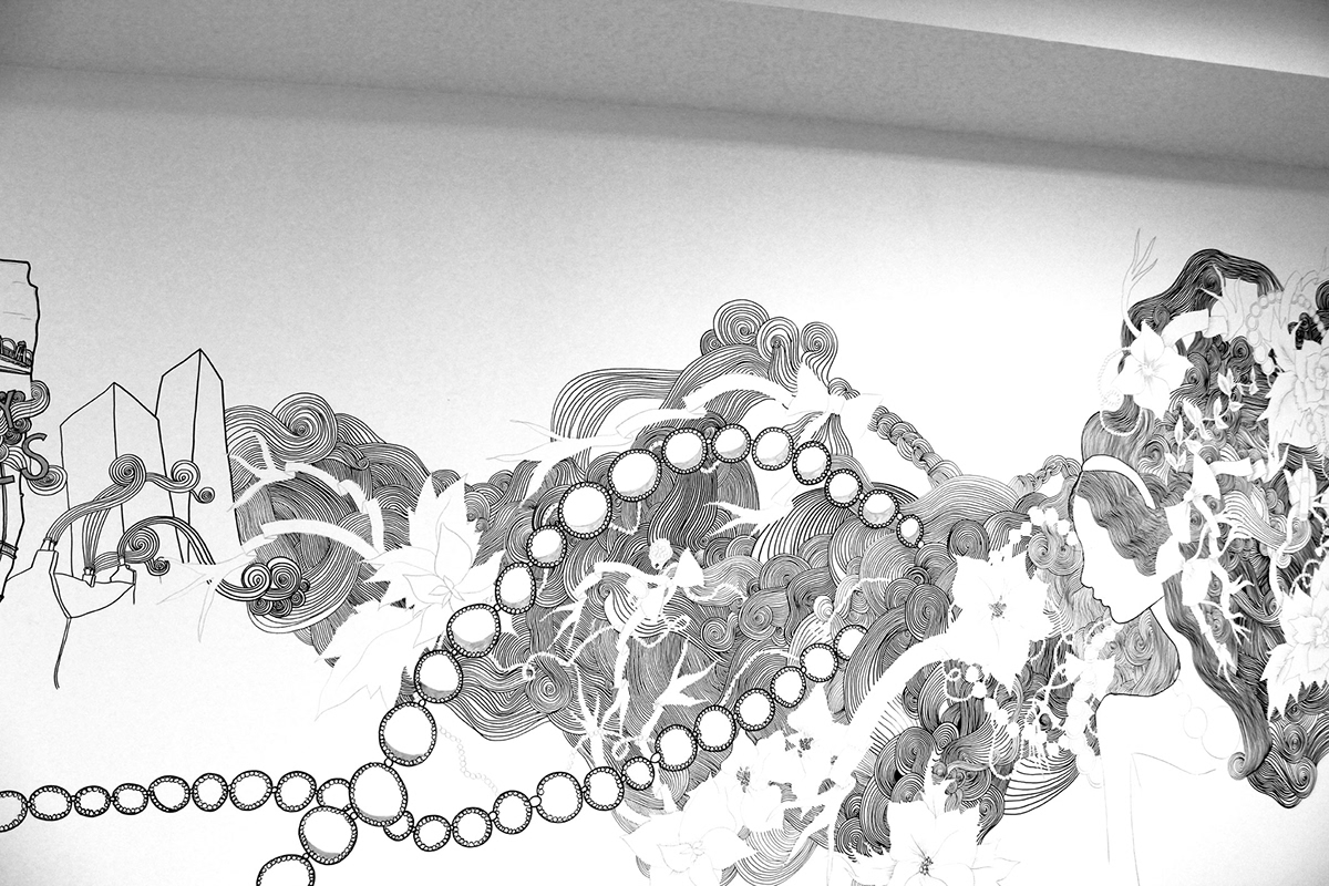 Wall Graphics hand drawn walls Wall Mural fashion illustration fashion wall mural illustrated wall art illustrated wall graphics