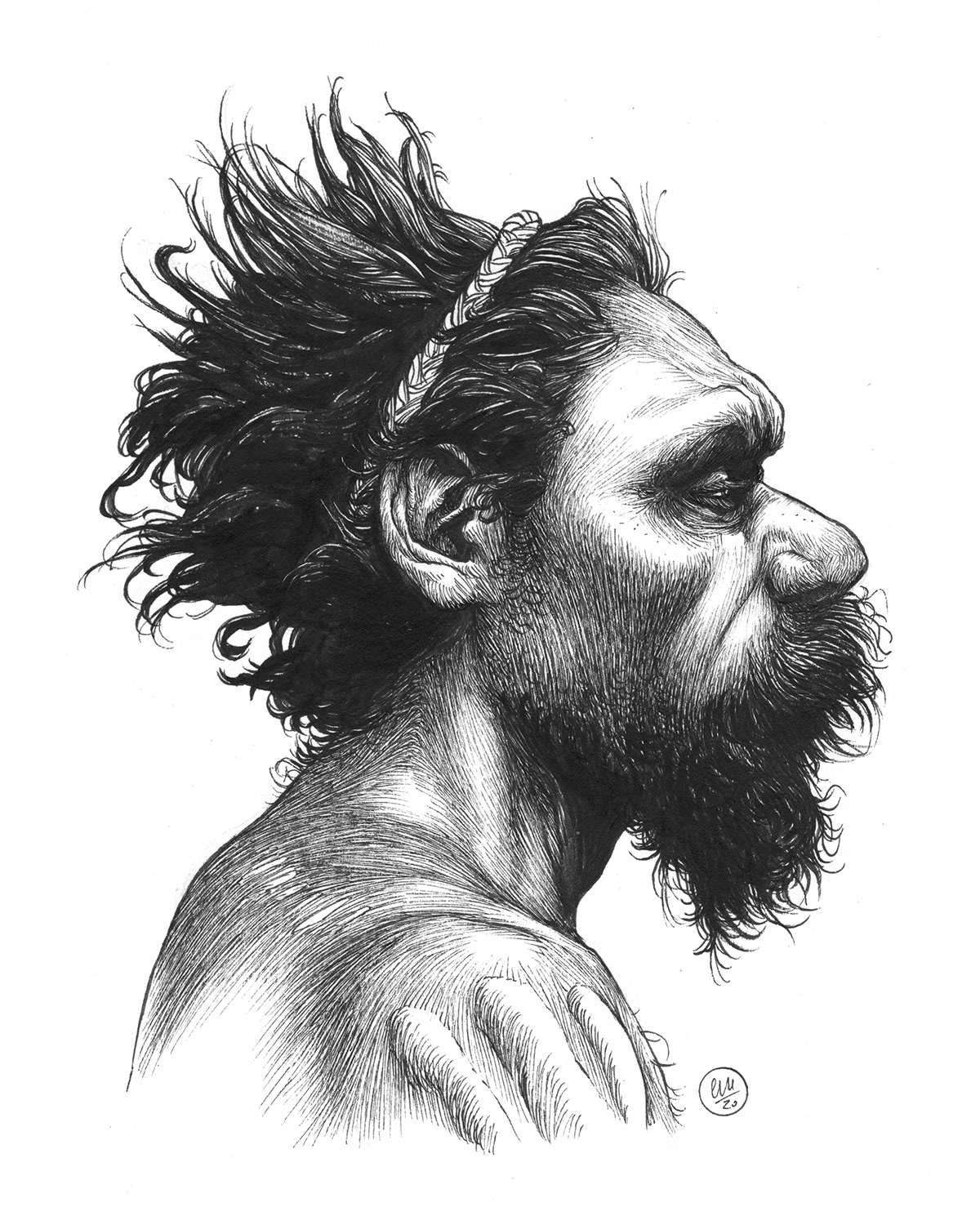 denisova homo human evolution ILLUSTRATION  illustrazione neanderthal paleoarte   portrait Prehistory preistoria