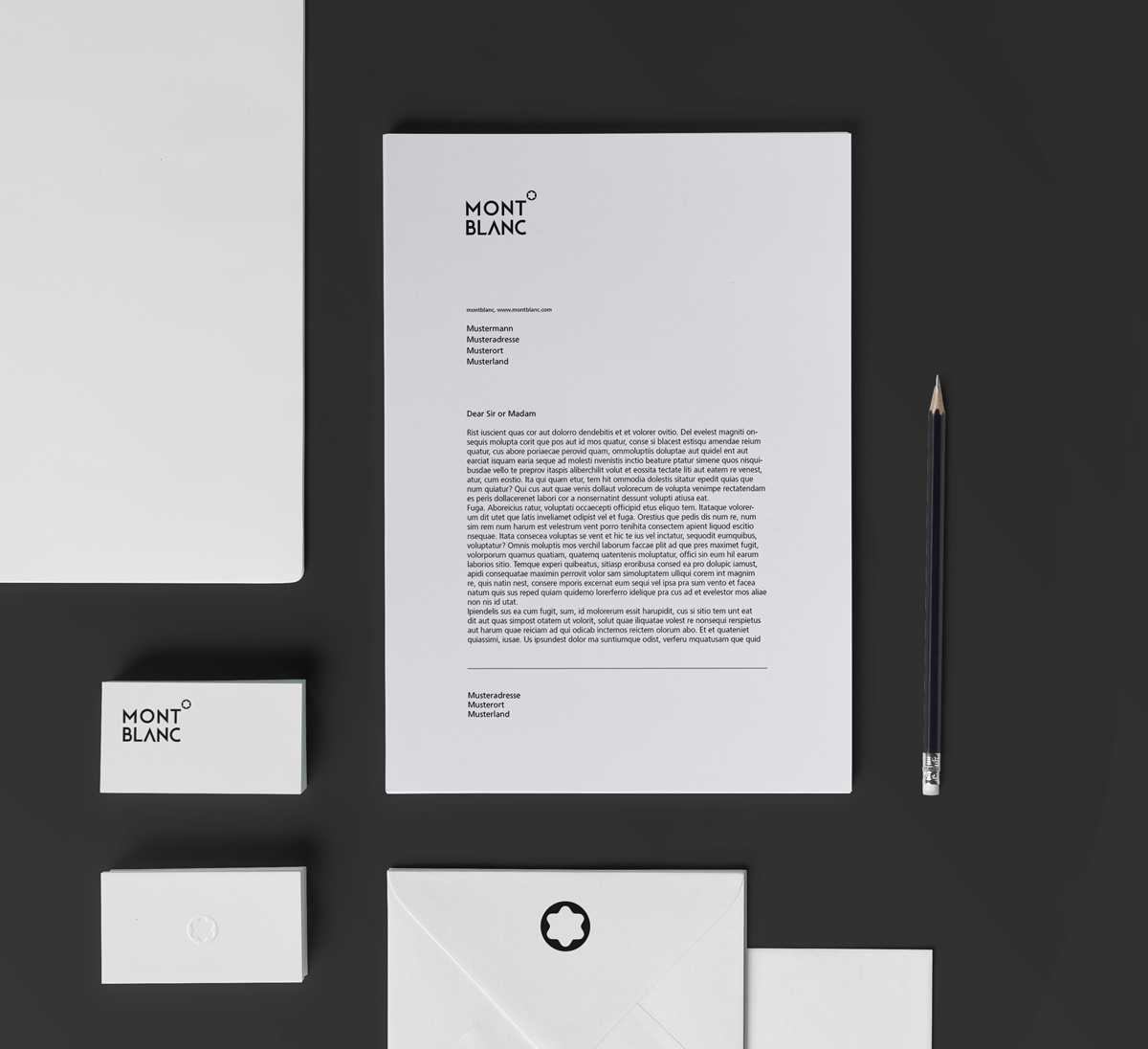 school black montblanc logo concept Rebrand redesign