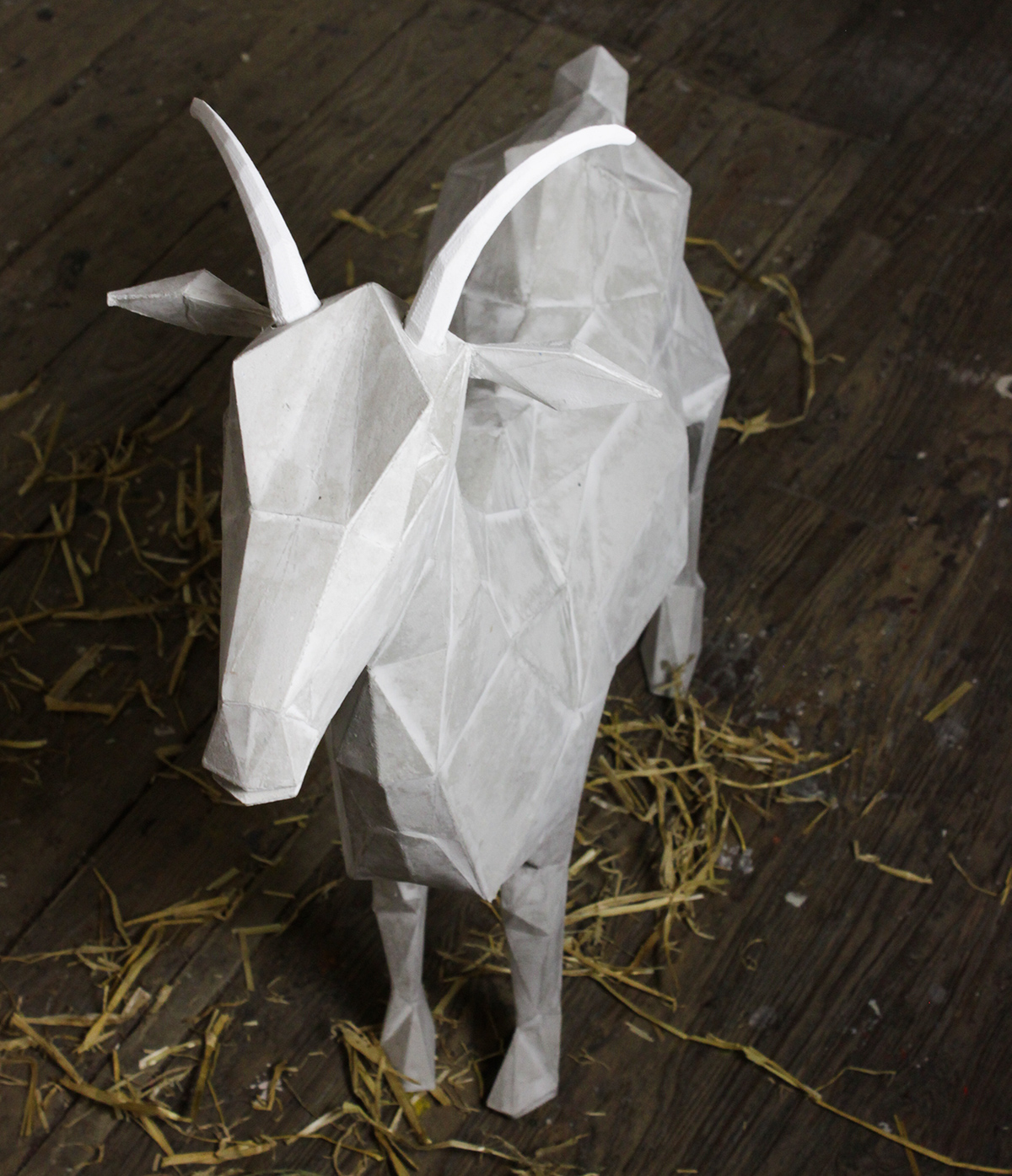 goat paper paper model 3D Modelling 3D sculpture animal digital Paul Cummings  mark cummings KNK Air pepakura cinema 4d paper craft