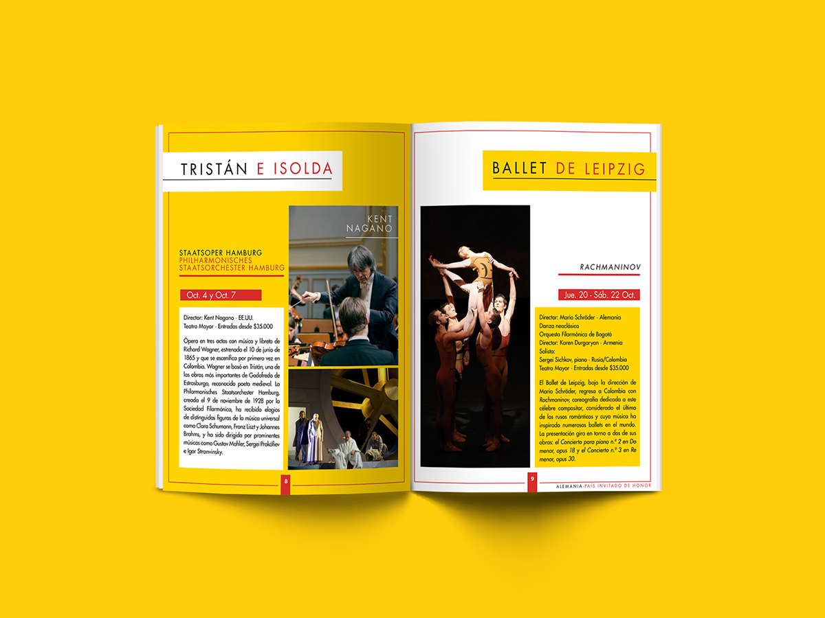 editorial germany Layout brochure dossier culture Theatre colombia grid