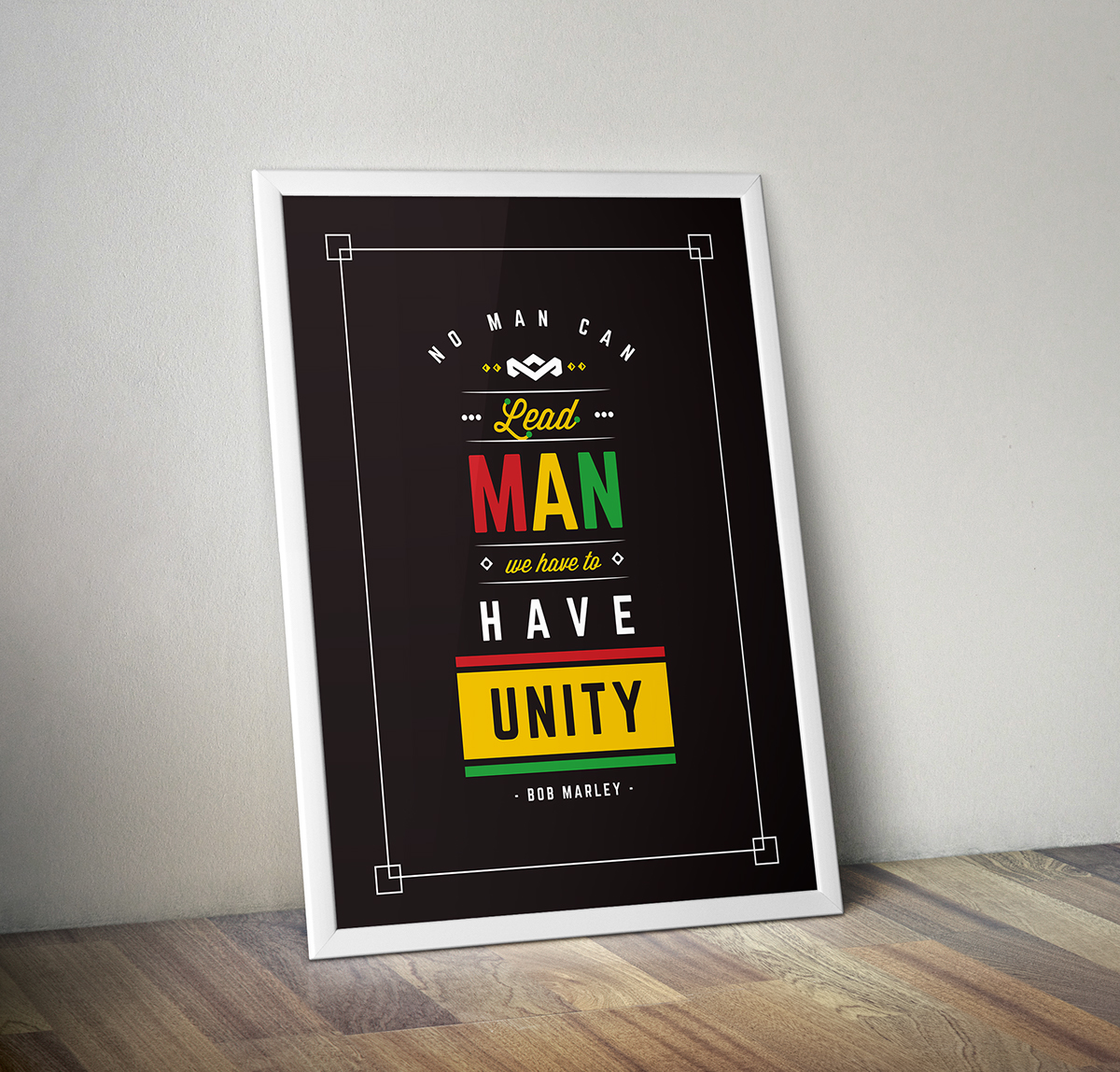 rasta Bob Marley Unity Quote typography design typo inspiration