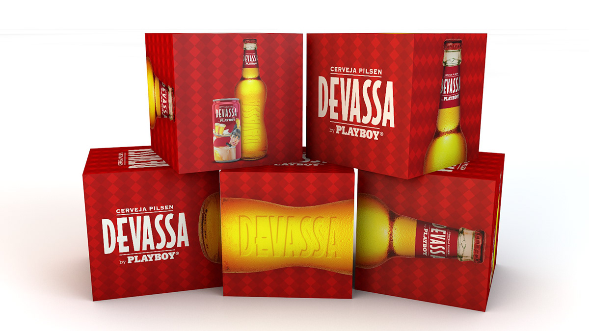 PDV Devassa playboy Cerveja beer ponto de venda merchandising 3D