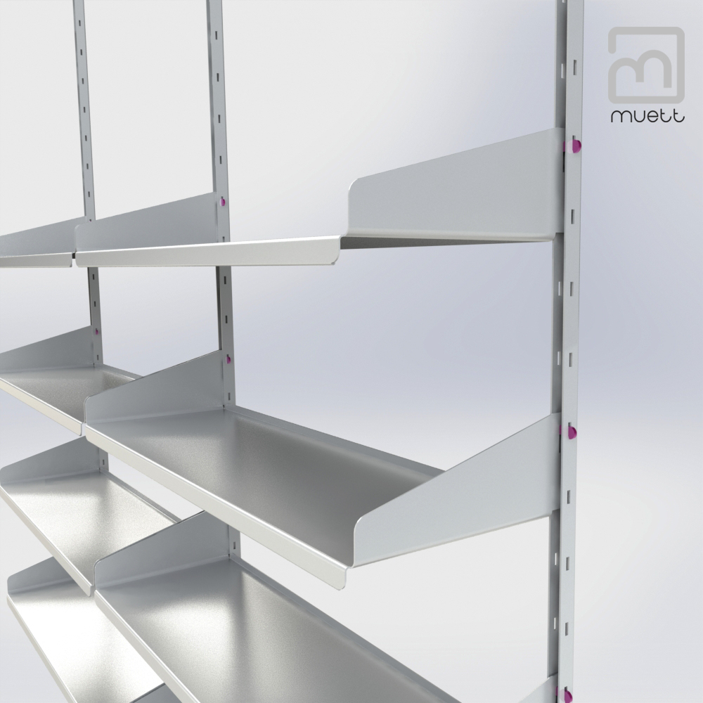 Shelving modular estanteria diseño design metal sheet chapa