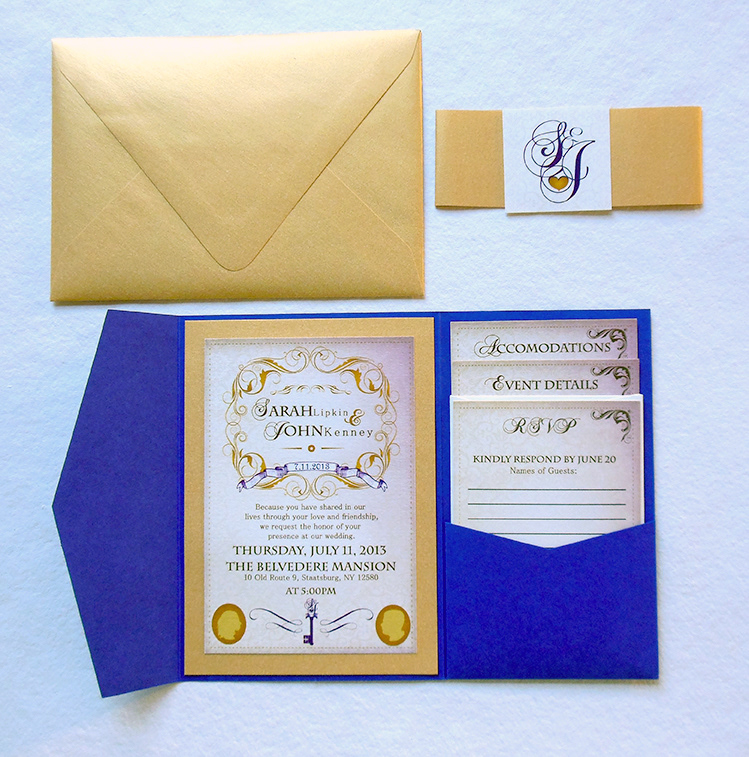wedding invitation pocket folder