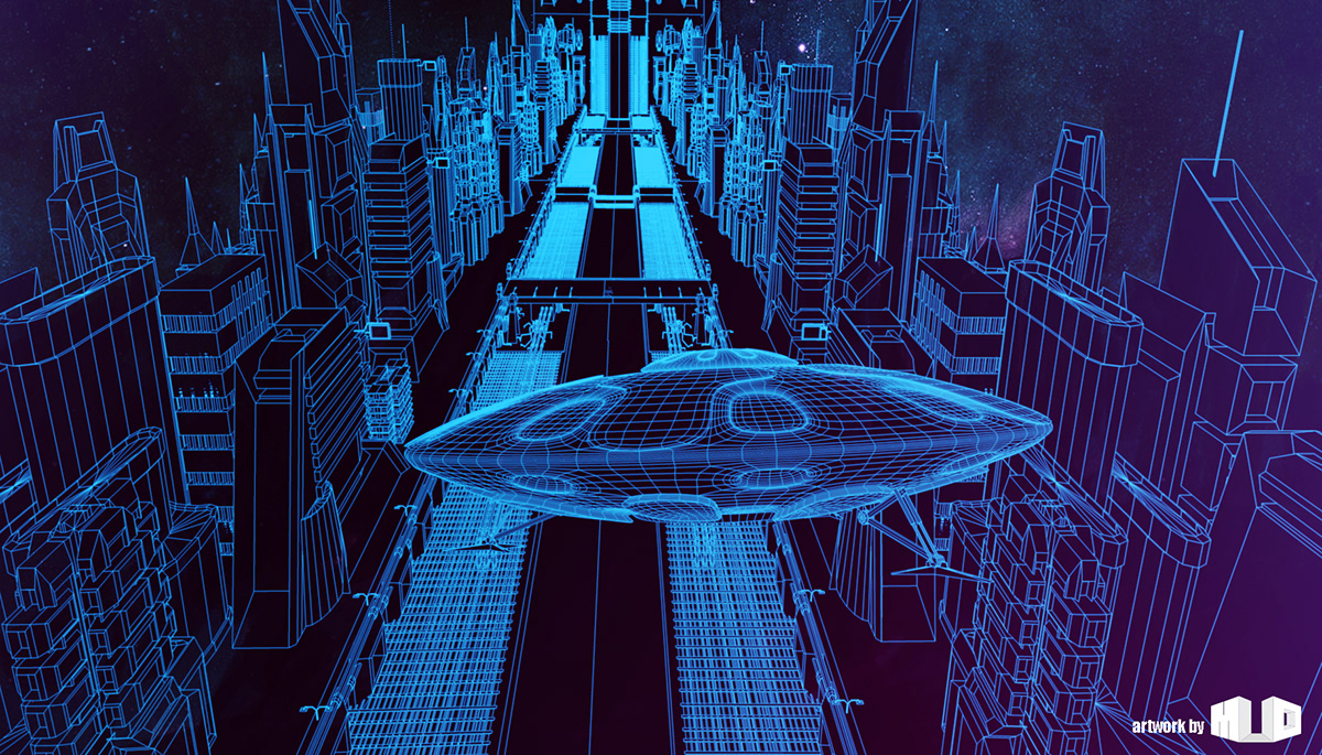 3D visuals videoart Livevisuals experimental Space  time future Scifi city skulls alien