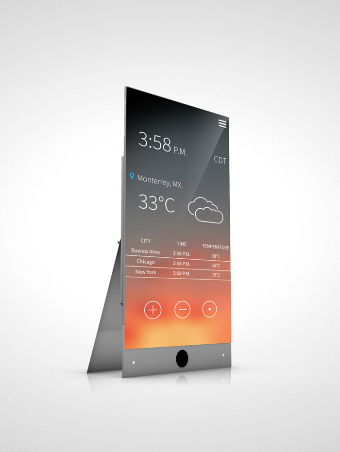 3D concept phone weather app