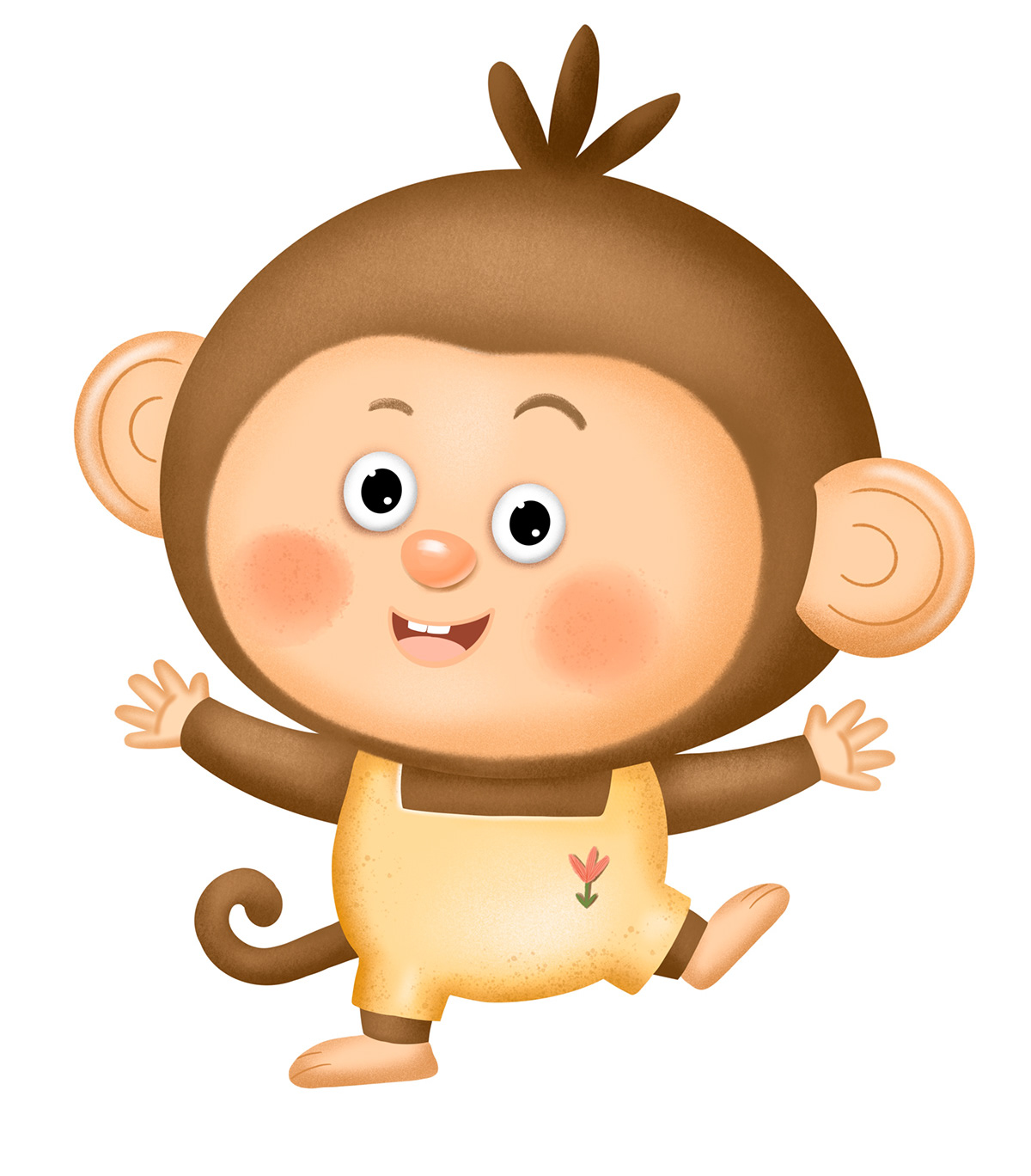 animal Character children illustration cute design digital illustration ILLUSTRATION  monkey childrensroom toy