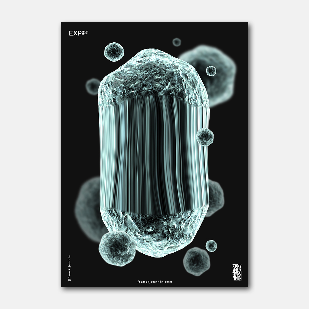 print poster affiche cinema4d micro bacterial inspiration Space  graphisme daily