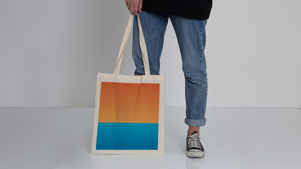festival identity poster Tote ad sunset Island Stand minimal nordic clean music t-shirt Ocean sea