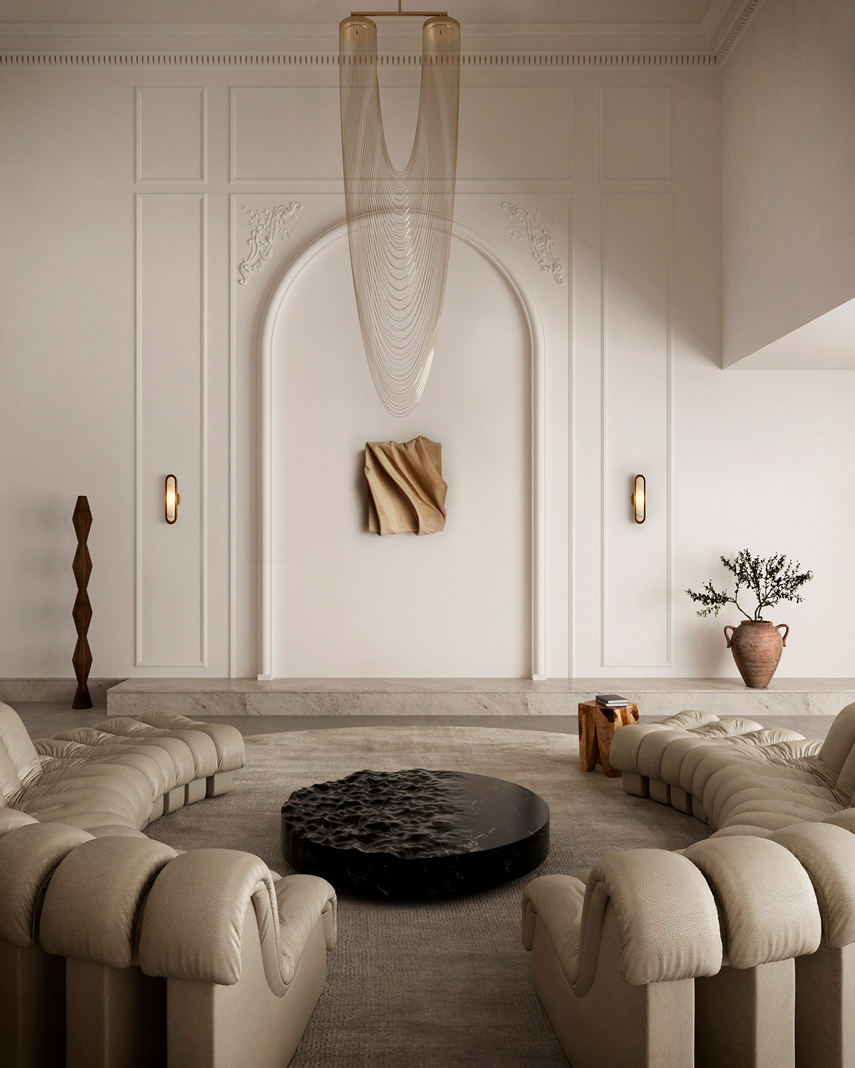 losangeles interiordesign softlines home Residence visualization CoronaRender  Classic collectibledesign