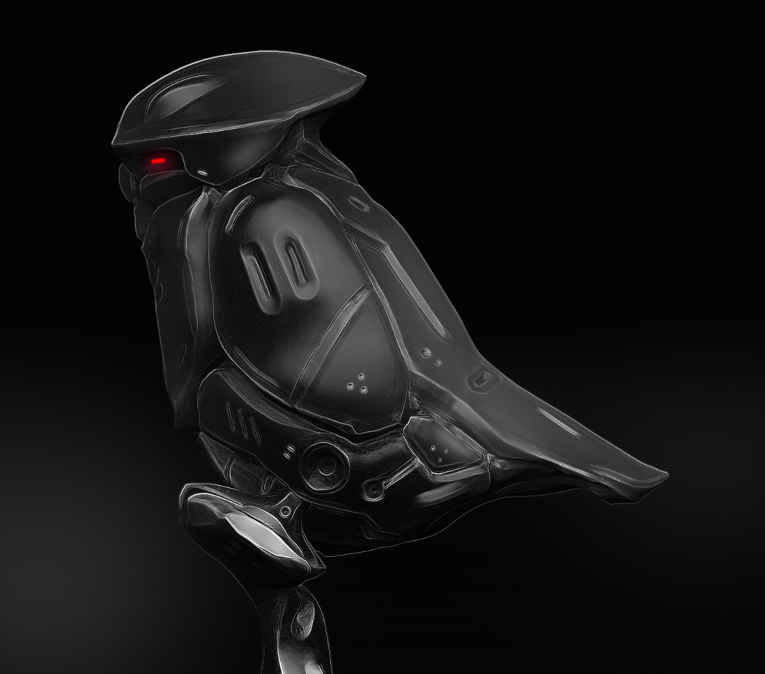 bird Zbrush sketch 3D toy robot