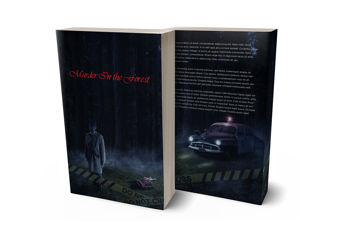 art direction  bookcover crime digitalart forest novel photoshop police wacom