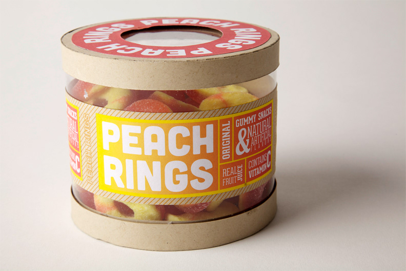 Candy  peach rings  Packaging  Rebranding