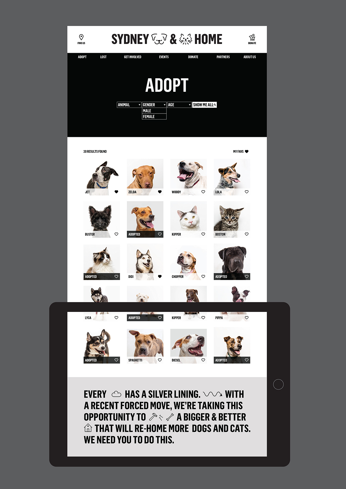 Australia shelter dogs cats care adopt identity Generator logos data-driven animal ForthePeople sdch dog