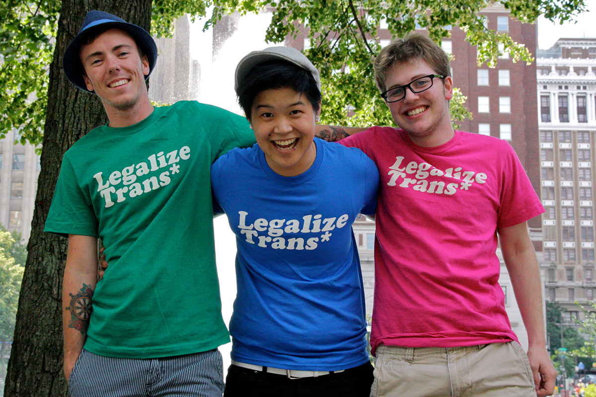 Legalize Trans* trans* health awareness philadelphia Trans Health Conference queer tee shirt campaign