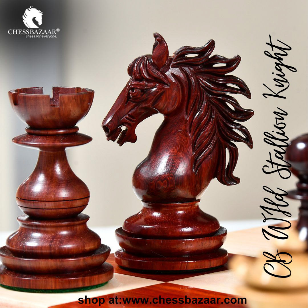 chess pieces board games shop puzzle strategy buy chess pieces CBWild Stallion Knight chessbazaar Stallion Knight Wooden Chess Pieces