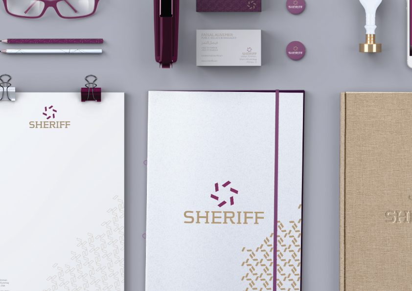 sheriff star care gold purple Vip premium services business Web Website stationary amman jordan the office