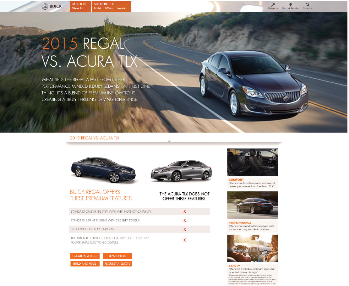 automotive   SEO Web landing page