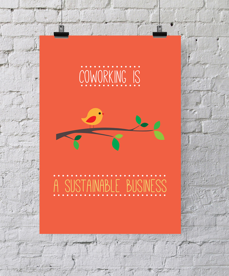 poster coworking art graphic